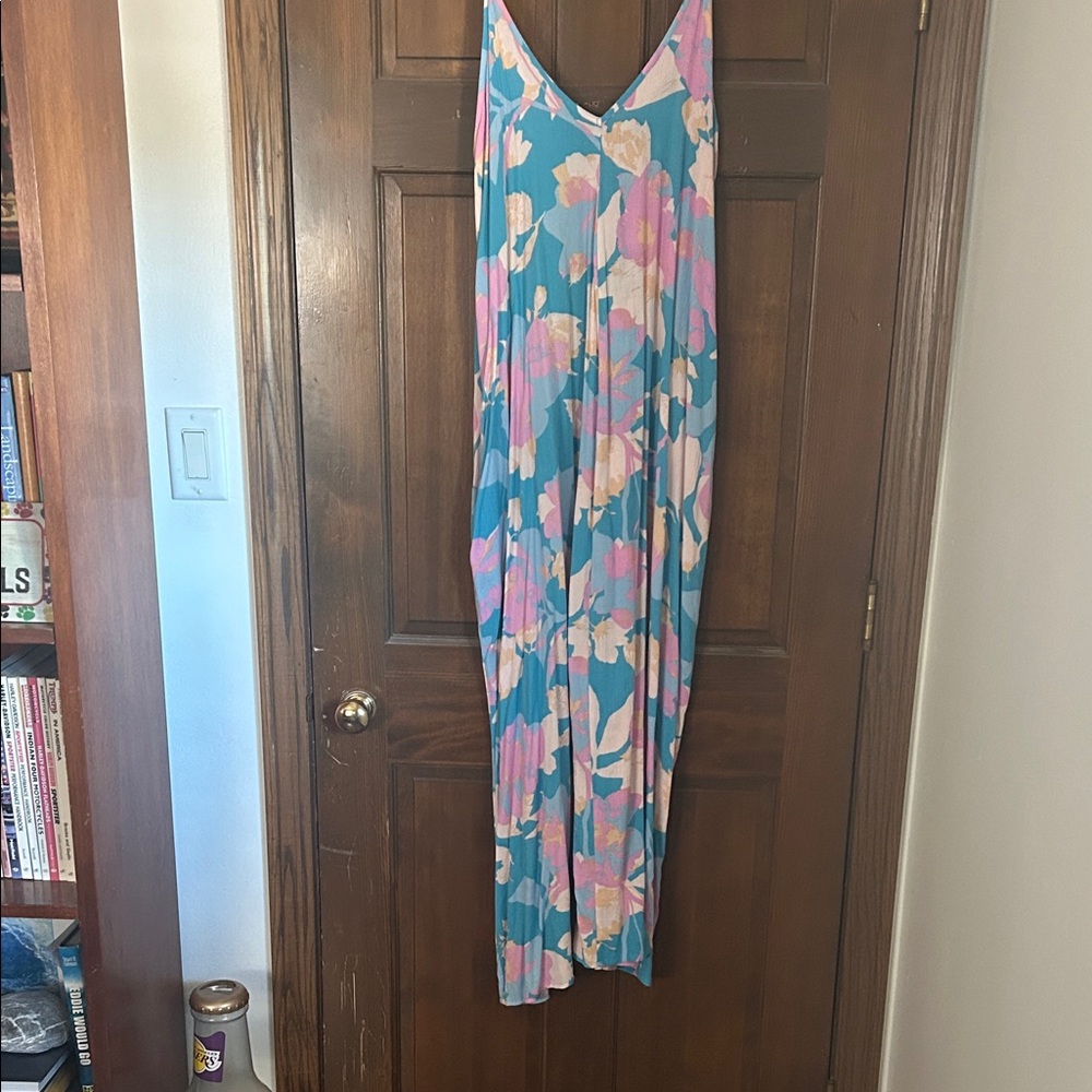 Millibon Floral Maxi Dress - Blue and Pink